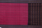 Full layout of the Maroon and Maroon Sambalpuri cotton saree showing body, border and pallu.