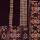 Included blouse piece and coordinated border of the Brown and Brown Sambalpuri cotton saree.