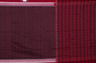 Full layout of the Maroon and Red Sambalpuri cotton saree showing body, border and pallu.