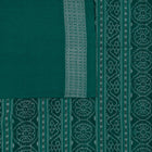 Included blouse piece and coordinated border of the Green and Green Sambalpuri cotton saree.