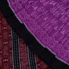Folded presentation of the Purple and Black Sambalpuri cotton saree.