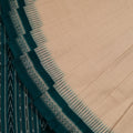 Cream Sambalpuri Cotton Saree with Green Border P74-17-06163