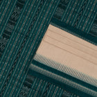 Close view of the Green border and pallu weaving on the Sambalpuri cotton saree.