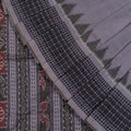 Grey Sambalpuri Cotton Saree with Black Border P74-19-06165