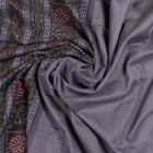 Draped view of the Grey Sambalpuri cotton saree showing its handwoven texture and plain.