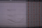 Full layout of the Grey and Black Sambalpuri cotton saree showing body, border and pallu.