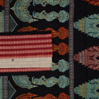 Detailed view of the handwoven butta on the Grey Bomkai cotton saree.