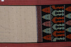 Full layout of the Grey and Black Bomkai cotton saree showing body, border and pallu.