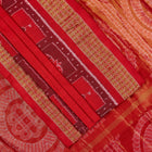 Red and Red Tissue silk saree — view 3 of 6.