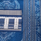 White and Blue Sambalpuri silk saree — view 3 of 6.