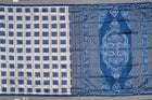 White and Blue Sambalpuri silk saree — view 6 of 6.