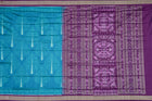 Blue and Purple Sambalpuri silk saree — view 5 of 5.