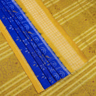 Blue and Yellow Sambalpuri silk saree — view 3 of 6.