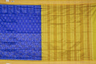 Blue and Yellow Sambalpuri silk saree — view 6 of 6.