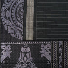 Black and Black Sambalpuri silk saree — view 4 of 6.