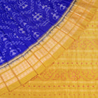 Blue and Yellow Sambalpuri silk saree — view 1 of 6.