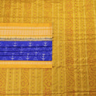 Blue and Yellow Sambalpuri silk saree — view 2 of 6.