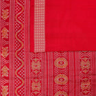 Blue and Red Sambalpuri silk saree — view 4 of 6.