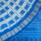 White and Blue Sambalpuri silk saree — view 1 of 6.