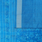White and Blue Sambalpuri silk saree — view 4 of 6.