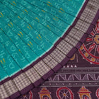 Green and Blue Sambalpuri silk saree — view 1 of 6.