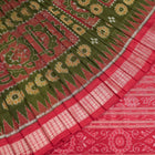 Green and Red Sambalpuri silk saree — view 1 of 6.