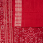 Green and Red Sambalpuri silk saree — view 4 of 6.
