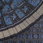 Black and Black Sambalpuri silk saree — view 1 of 6.