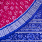 Pink and Blue Sambalpuri silk saree — view 1 of 6.