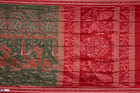 Green and Red Sambalpuri silk saree — view 6 of 6.