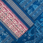 Multi-Color and Blue Sambalpuri silk saree — view 3 of 6.