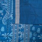 Multi-Color and Blue Sambalpuri silk saree — view 4 of 6.