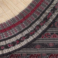 Cream Sachipar Silk Saree with Black Border P76-01-06189