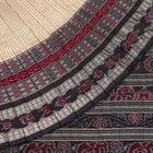 Cream and Black Sachipar silk saree — view 1 of 6.