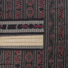 Cream and Black Sachipar silk saree — view 2 of 6.