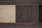 Cream and Black Sachipar silk saree — view 6 of 6.