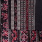 White and Black Sachipar silk saree — view 4 of 6.