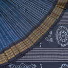 Blue and Black Sambalpuri silk saree — view 1 of 6.