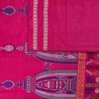 White and Pink Bomkai silk saree — view 4 of 6.