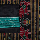 Green and Black Sambalpuri silk saree — view 2 of 6.