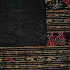 Green and Black Sambalpuri silk saree — view 4 of 6.
