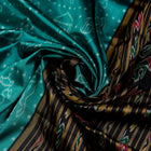 Green and Black Sambalpuri silk saree — view 5 of 6.