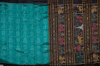 Green and Black Sambalpuri silk saree — view 6 of 6.