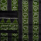 Green and Black Sambalpuri silk saree — view 3 of 6.