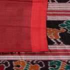 Black and Red Sambalpuri silk saree — view 4 of 6.