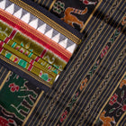 Green and Black Khandua silk saree — view 2 of 5.