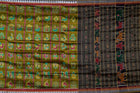 Green and Black Khandua silk saree — view 4 of 5.