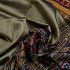 Grey and Black Khandua silk saree — view 3 of 5.