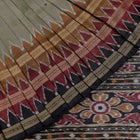 Grey and Black Khandua silk saree — view 5 of 5.