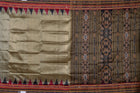 Grey and Black Khandua silk saree — view 4 of 5.